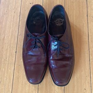 FLORSHEIM Burgundy Lace Up Oxfords Size 9 1/2 D Mens Shoes